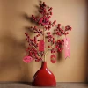 Unfired ceramic vase, festive plain white bottle, Nordic ins style red fruit dried flower decoration, creative home decor Specification image